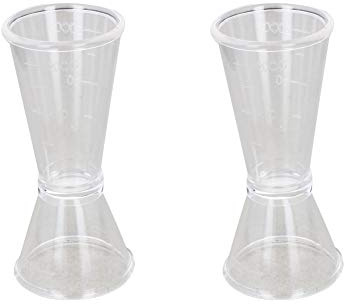 Othmro - Bicchiere graduato in plastica trasparente, senza manico, 10 ml, 20 ml, 20 ml, 40 ml