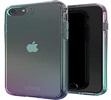 ZAGG Gear4 Crystal Palace D30 Protective Case for iPhone SE (1st Gen), Shockproof, Wireless Charging, MagSafe, (Iridescent)
