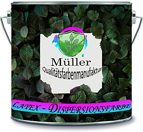 Müller Qualitätsfarbe Latexfarbe Dispersionsfarbe strapazierfähige abwaschbare Wandfarbe in vielen exklusiven Farbtönen (2 l, Macchiato Beige)