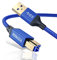 AkoaDa Cable Impresora Cable para Impresora 3 Meters Cable USB 3.0 Tipo A a Tipo B para conectar Impresora HP,Epson,Canon,Brother,Lexmark,Escáner,Disco Duro,Fotografía Digital y Otros Dispositivos