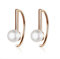 HCMA Silber 925 Schmuck Ohrringe Großer Kreis Geometrische Ohrstecker für Frauen Shell Perlenohrringe Weibliche Korea Schmuck