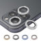 BISLINKS Bling Diamond Camera Lens Ring Cover Protector Tempered Glass Silver Compatible With iPhone 12 Pro Max