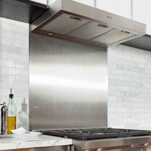 Satin Stainless Steel Kitchen Splashback Modern Contemporary Guard Plate 1.2mm Thickness (800 x 900mm)