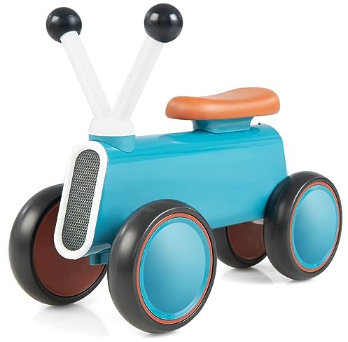 DREAMADE Rutschauto für Kinder 10-24 Monate, Rutschfahrzeug Baby bis 25 kg, Laufrad mit 4 Rädern, Lauflernrad Jungen & Mädchen