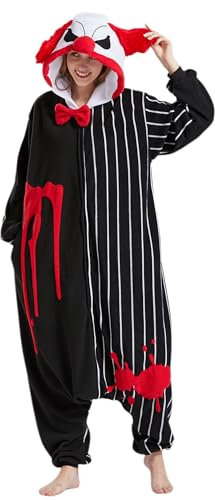 DELEY Adulto Animale Pagliaccio Tutina, Uomini e Donne Animale Cosplay Costume di Halloween Pigiama, di Un Pezzo Unisex Homewear degli Indumenti da Notte