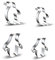 4 Pinguin Plätzchenformen Keksform Ausstechformen Keksausstecher Edelstahl Material Backwerkzeug Backzubehör Ausstechformen Aus Edelstahl
