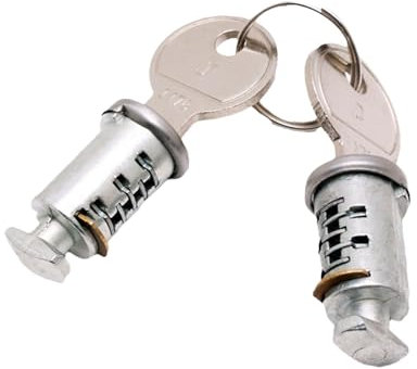 Dickly Serrures de Sécurité pour Barres de Toit, 2 Pièces, Baril avec Clés, Serrures Polyvalentes Robustes pour Barre Transversale, Cylindres de Verrouillage