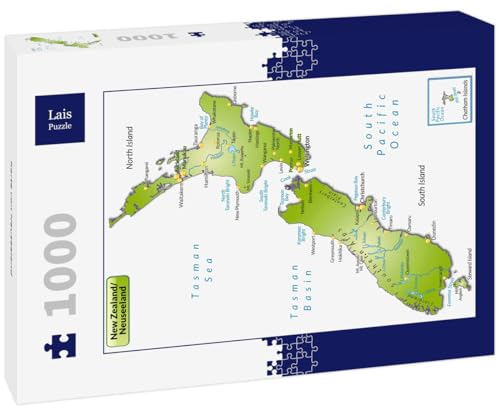 Lais Puzzle Map of New Zealand 1000 pieces