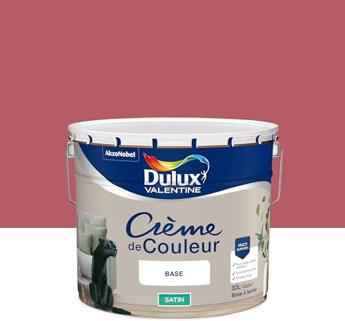 Dulux Valentine Crème de Couleur - Peinture multi-supports intérieure - Satin Grès Rose 10 L