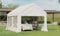 JUMMICO Partyzelt 3x4 m Stahlrahmen,Pavilion Wasserdicht Stabil mit Großes Zelt aus PE-Gewebe 4 Windfesten Seilen, Gartenpavillon für Partei im Freien mit Seitenwänden 560 g/m² und UV 50+,Weiß