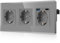 CNBINGO Dreifachsteckdose mit 2× USB-Anschluss (20W Schnellladen) - 1× (Typ-C und USB-A) - Dreifach Glas Schuko Steckdose Unterputz - Grau Wandsteckdose mit Kindersicherung