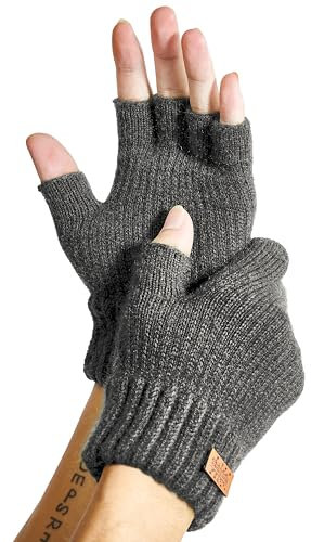 JYUYNY Fingerlose Handschuhe,Handschuhe Fingerlos - Fingerless Gloves,Kaschmir Handschuhe,Winter Warme Strick Handschuhe,Laufen Radfahren Fahren für Herren und Damen