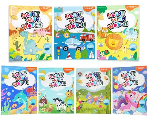 YPLUS Peindre à l'eau livres pour enfants, papier de peinture à l'aquarelle pour enfants d'âge, cadeau artistique pour dessiner avec pinceau, chaussette de Noël pour enfants et enfants (tous les