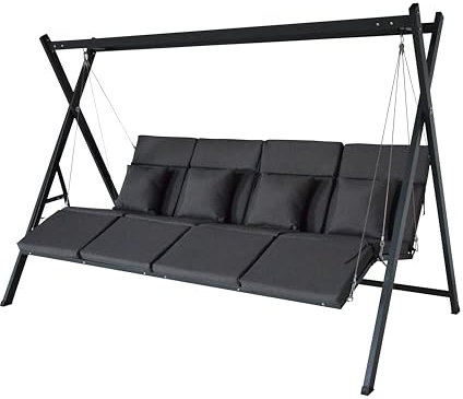 Gardissimo 4 Sitzer Hollywoodschaukel Alicia 4 - inkl. Liegefunktion, Gartenschaukel - Schaukel zum Sitzen, Liegen und Entspannen, einfache Montage - bis 360 kg belastbar