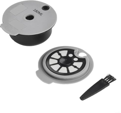 Lastdaytime Für Bosch für Tassimo-Maschinen kompatibles wiederverwendbares Kaffeepad-Set, Kapsel mit 12 g Kapazität und Zubehör für bequemes Brauen zu Hause