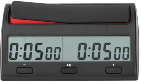 Reloj de ajedrez 7 Funciones de Tiempo 38 Reglas de Tiempo Multifunción Ornamentos Temporizador de Juegos de Mesa Profesionales para Weiqi
