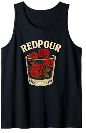 Verre à Whisky esthétique avec Roses Rouges Débardeur
