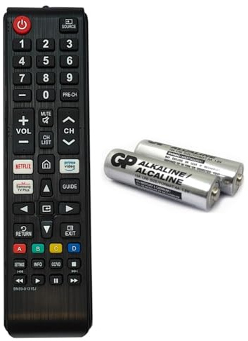 BN59-01315J Replacement Remote for Samsung Smart TV No Setup Required with Hotkeys for Netflix for Prime Video for Samsung Plus TV and AAA*2 Batteries Included