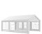 Outsunny Carpa para Fiesta Cochera Gazebo 6x4m Pergola Cenador Pabellón 4 Paneles Laterales 6 Ventanas Anti-UV Impermeable para Eventos Bodas Acero PE Blanco