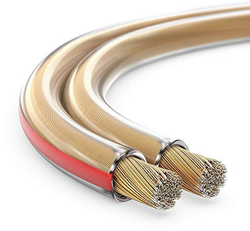 MANAX SC22250 Cable de altavoz (doble cable) 2x2,50mm² (Cable Cajas / cable de audio), 10,0m, transparente