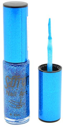 Saffron - Nail Art Nail Polish #305 (Glitter Blue 13)