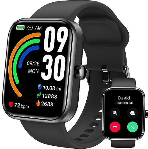 TOZO Smart Watch S3 (Answer/Take a Call) Fitness Tracker Bluetooth Heart Rate IP68 Waterproof 1.83-inch HD Color for Men Women Compatible iPhone & Android