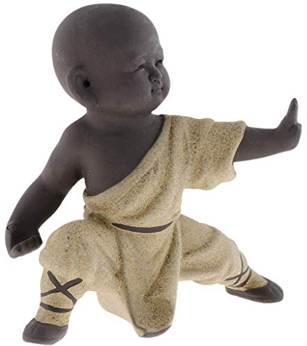 Tubayia Keramik Mönch Figur Statue Skulptur Dekoration für Wohnzimmer, Schlafzimmer, Büro (Stil A)