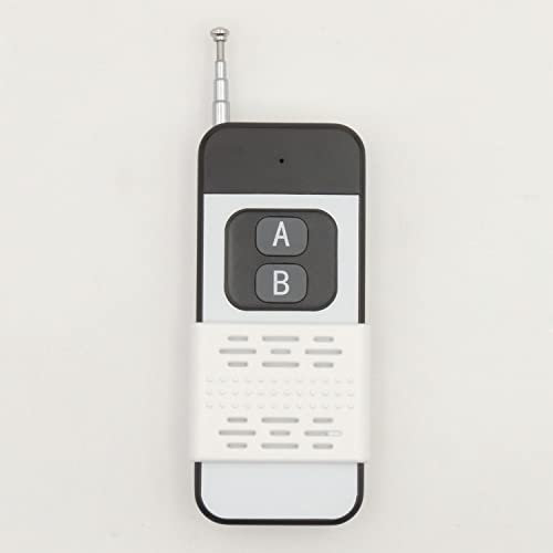 DieseRC Llavero transmisor de control remoto inalámbrico de larga distancia de 433 MHz, código de aprendizaje 1527, largo alcance, 200 m, 100 m, 2 botones, para uso con receptor DieseRC