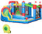 Outsunny Château Gonflable Structure Gonflable Aire de Jeux avec Pistolet à Eau Toboggan Trampoline piscines + 3-8 Ans avec gonfleur et Sac de Transport 390 x 300 x 197 cm - Multicolore
