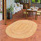 Pergamon Jute Teppich Salsa Oval - Handgefertigt aus strapazierfähiger Naturfaser - Schlichtes Design Beige - Verschiedene Größen und Formen verfügbar