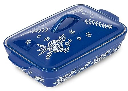 Wisenvoy Auflaufform mit Deckel Auflaufformen für Ofen Backformen für Ofen Keramik Auflaufform