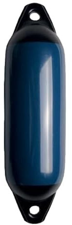 Seilflechter - Aufblasbarer Fender 150 x 580 mm in Navyblau, Langfender mit 2 Augen, für Boot & Yacht