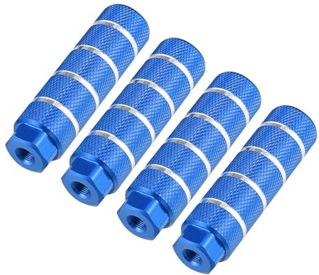 A ABSOPRO BMX MTB Bike Rear Foot Pegs Footrests Blue Fit 3/8 Inch Set of 4