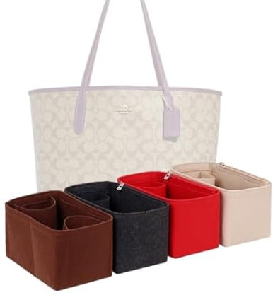 LinerLink Taschen-Organizer für Coach City Tote aus charakteristischem Segeltuch (Taschengröße: 33 x 29 x 15 cm (L x H x T) | Handgefertigter Taschen-Organizer | individueller Tascheneinsatz | 2 mm