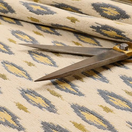 Redbrick Mill Fabrics Chenille-Polsterstoff, schwer entflammbar, geometrisches kleines Motiv, Azteken-inspiriert, Meterware, grauer Kelim (Meterware)