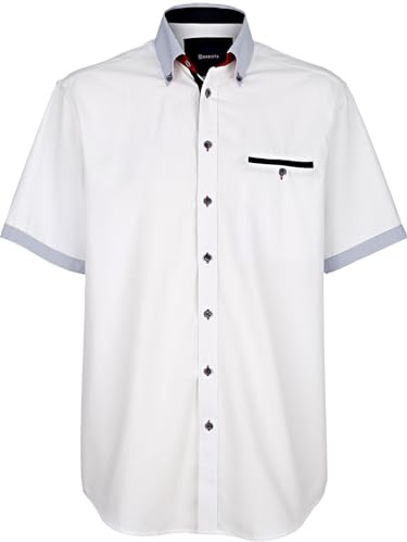 BABISTA Herren Kurzarmhemd Florevetto | trendiges Freizeit-hemd für Sommer reine Baumwolle kurzarm, Hemd mit Knopfleiste, Button-Down-Kragen und Kontrastdetails