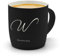 printplanet - Kaffeebecher mit eigenem Text graviert - SoftTouch Tasse mit Wunschtext - Matt-gummierte Oberfläche - Farbe Schwarz - Motiv: Initiale 2