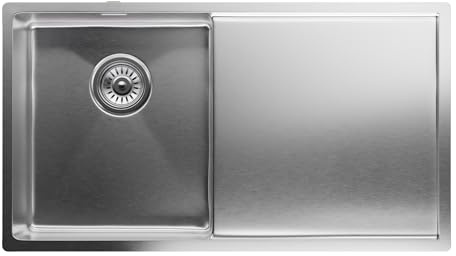 Klarstein Edelstahl-Küchenspüle, 79x44 cm, inkl. Überlauf & Sieb - Wasserhahn-geeignet, Waschbecken für Küche - Qualität, Hygiene, Funktionalität vereint in einem Produkt