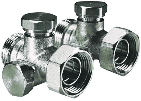 SOMATHERM FOR YOU, 601521401, Válvula h mono/bitubo conexión al suelo 3/4ek-3/4 para radiador con grifería integrada, Calefacción, Accesorios para Radiador