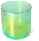 Alchemy Crystal Singing Bowl, for Yoga Meditation & Sound Healing, Quartz Chakra Bowl, with Free Acrylic Striker & O-Ring, Gradient Green (Color : 6 Inch B Note, Size : 440Hz)