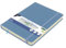 Skizzenbuch Kangaro A5 Sky Blue PU Hardcover 80 Blatt 140 Gramm cremefarbenes Papier mit Gummiband und Band