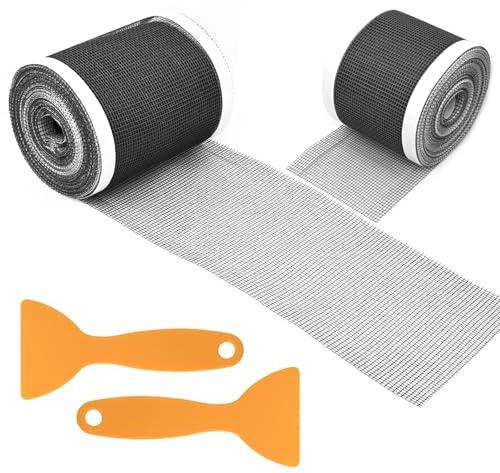 TAIANJI Shower Hair Strainer, 10/7cm x 10m Drain Adapter Mesh | Catcher Disposable Sink Strainer Stickers with Plastic Scraper for Bathroom Kitchen, Capture Pet Fur