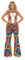 Fun Shack Pantaloni Anni 70 Donna - Costume Hippie per Carnevale, Vestito Vintage Donna per Feste, Halloween e Party., L