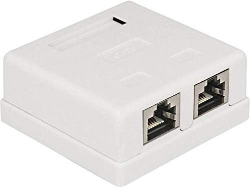 Delock Netzwerk Dose 2xRJ45 LSA werkzeugfrei Cat.6