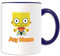 Cadeau personnalisé – Tasse pour garçon, motif : Simpsons Family, différents coloris disponibles, n'importe quel nom/Message sur votre mug unique – Bart bleu