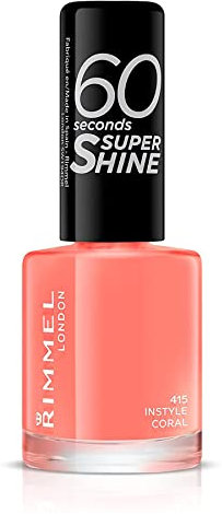Rimmel 60 Seconds Super Shine Nail Polish - 8 ml, Instyle Coral