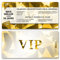gestaltenlassen.com (100 x) Einladungskarten Geburtstag VIP Party Edel Gold Ticket Karte Einladungen