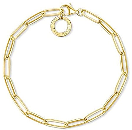 Thomas Sabo Damen Charm-Armband Gelbgold Charm Club 925 Sterling Silber X0253-413-39-L18,5