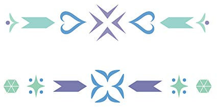 Dekorative Schablonen-Set für die Eiskönigin - aus strapazierfähiger Kunststofffolie - für Wände, Möbel oder jede flache Oberfläche