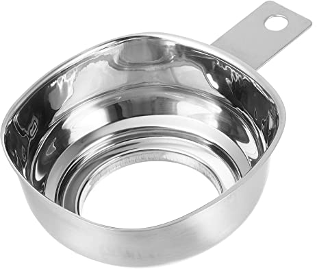 Cabilock Imbuto largo in acciaio inox con manico da cucina, grande marmellata di carne, imbuto gadget per ristorante